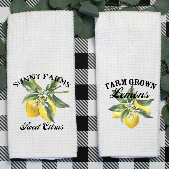 Sunny Farms Lemon Hand Towels, Set of 2 - Picture 2 of 3